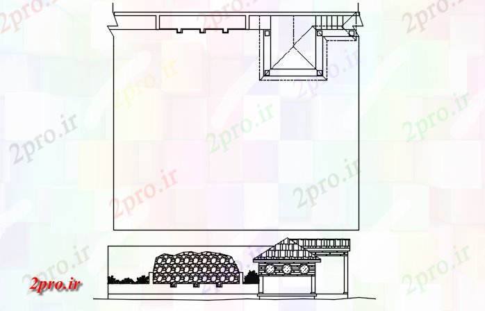 دانلود نقشه جزئیات ساخت و ساز طرحی منطقه طرحی و نما جزئیات (کد69939)