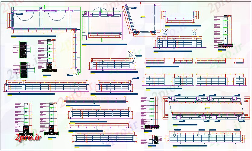 دانلود نقشه جزئیات ساختار  ساختار فولاد از کولاژ با طرحی و بخش  (کد69986)