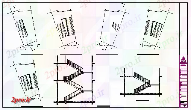 دانلود نقشه  جزئیات آسانسور و   راه پله داخل سالن  طراحی (کد70036)