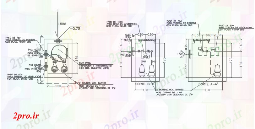 دانلود نقشه جزئیات ساخت و ساز ساختار بلوک  (کد70096)