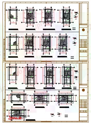 دانلود نقشه  جزئیات آسانسور و   طراحی  ساختار طراحی راه پله (کد70125)