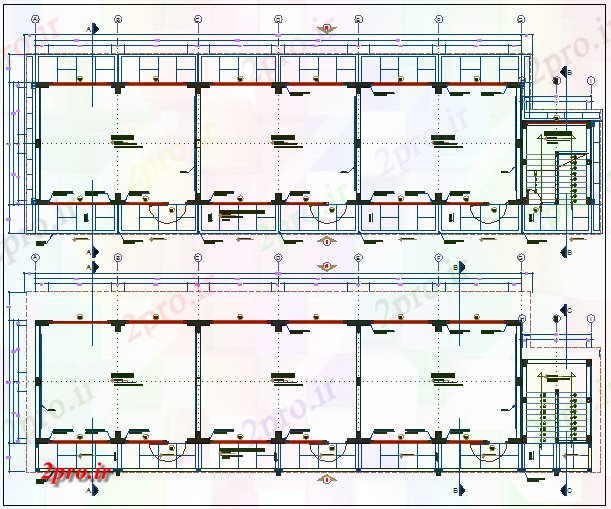 دانلود نقشه جزئیات ساخت و ساز طرحی طبقه مدرسه با نظر ساخت و ساز (کد70184)