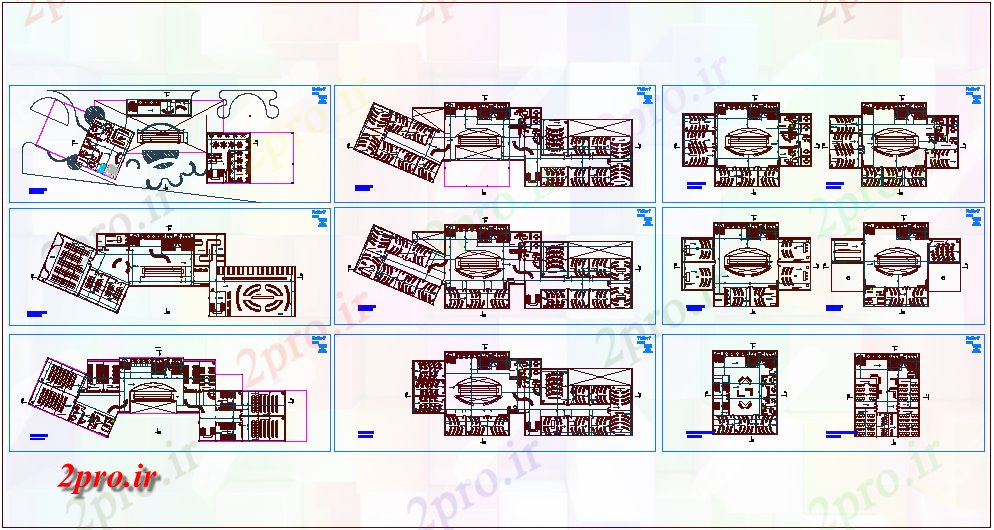 دانلود نقشه دانشگاه ، آموزشکده ، موسسه - دانشگاه ، آموزشکده طبقات ساختمان 24 در 103 متر (کد70218)
