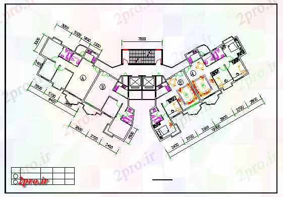 دانلود نقشه مسکونی  ، ویلایی ، آپارتمان  نمونه طراحی از پلیس مسلح تخت مسکونی (کد70222)