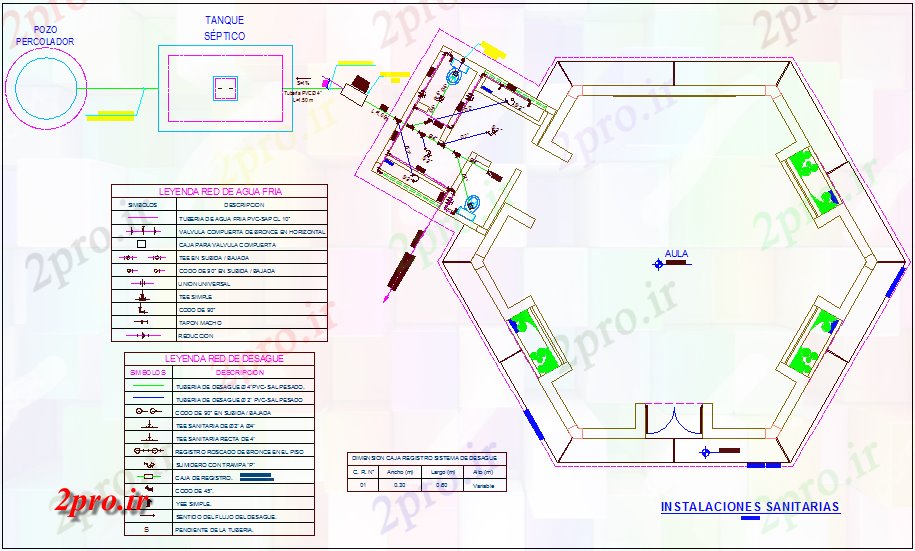 دانلود نقشه تجهیزات بهداشتی طرحی بهداشتی با افسانه آن آموزش مرکز (کد70275)