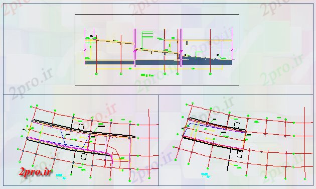 دانلود نقشه  جزئیات آسانسور و   بخش طراحی رمپ ماشین در راه ر (کد70438)