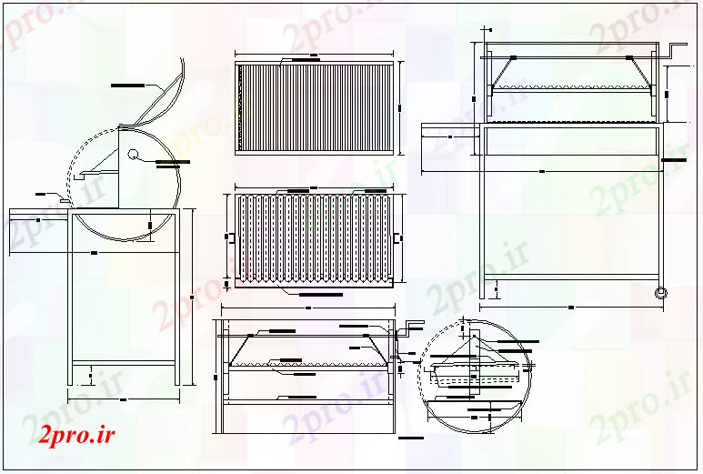 دانلود نقشه جزئیات ساختار ساختار سیلندر  جزئیات (کد70634)