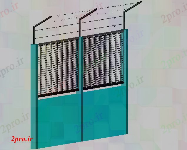 دانلود نقشه جزئیات ساختار شمشیربازی مرز تریدی قطعه  (کد70649)