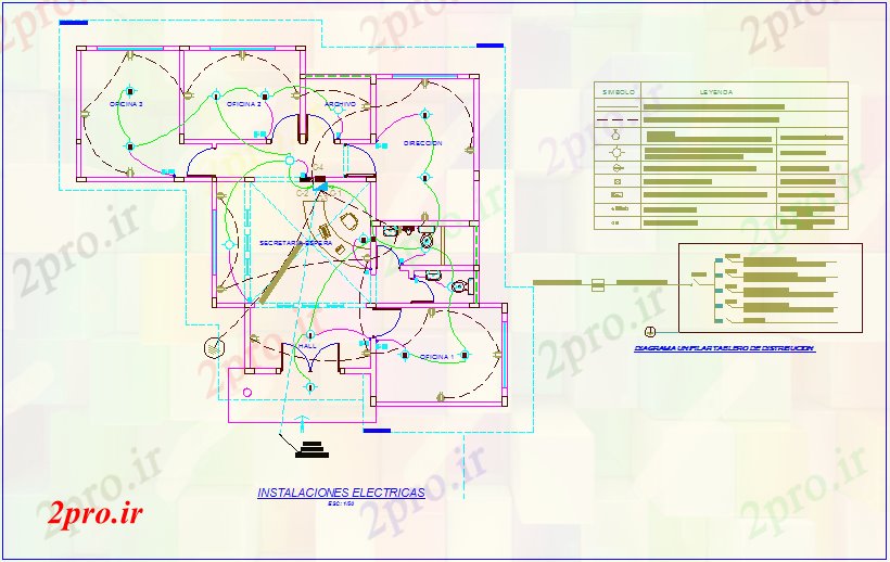 دانلود نقشه معماری  نصب و راه اندازی برق با افسانه ای آن را از دفتر (کد70683)