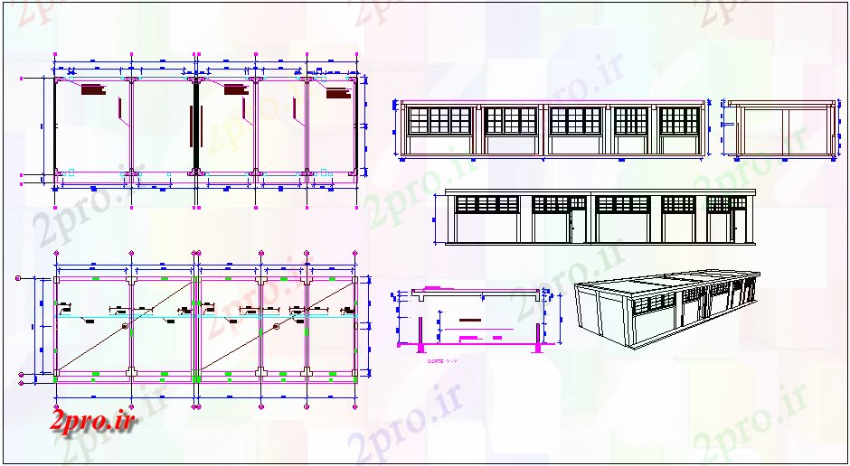 دانلود نقشه جزئیات ساختار ساختار روشن طرحی بهبود (کد70693)