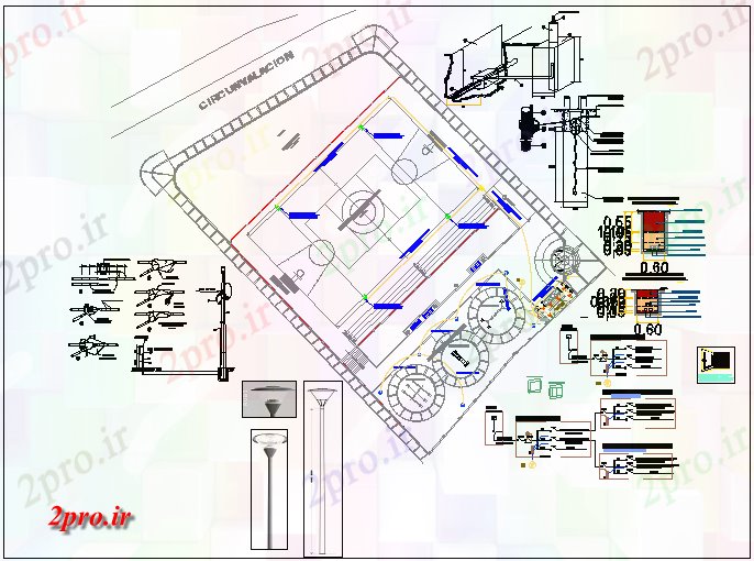 دانلود نقشه باغ پارک طرحی باغ  جزئیات و تجهیزات جزئیات    (کد70738)