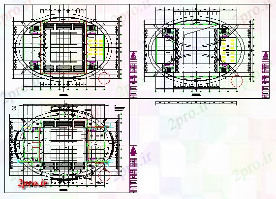 دانلود نقشه ورزشگاه ، سالن ورزش ، باشگاه طرحی پیشنهادی مرکز ورزشی زمین تنیس طراحی 56 در 82 متر (کد70745)