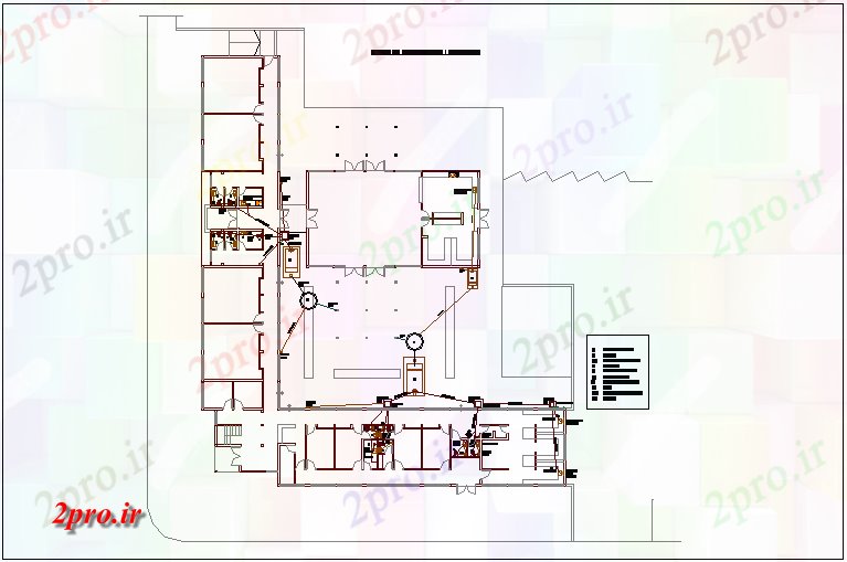 دانلود نقشه تجهیزات بهداشتی  نصب و راه اندازی بهداشتی مرکز فرهنگی با  افسانه آن (کد70855)
