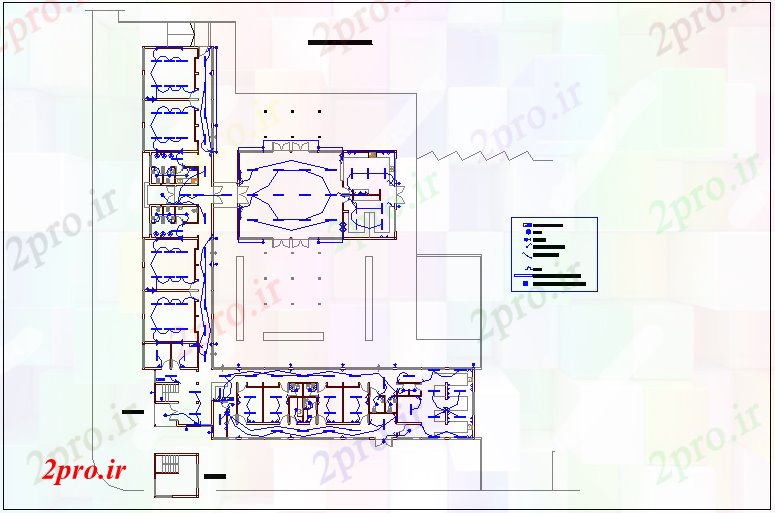 دانلود نقشه معماری  نصب و راه اندازی برق با افسانه خود را از مرکز فرهنگی (کد70858)