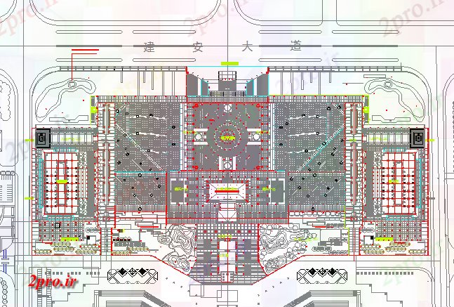دانلود نقشه باغ طرحی پیشنهادی طراحی از پارک 24 در 46 متر (کد70918)