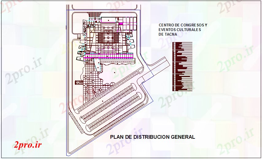 دانلود نقشه برنامه ریزی شهری مرکز کنگره و طرحی توزیع رویداد فرهنگی با جدول (کد70925)