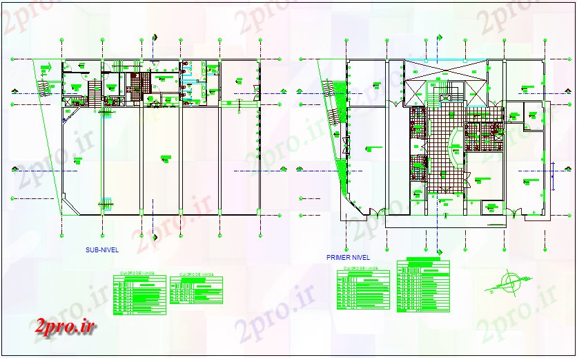 دانلود نقشه ساختمان دولتی ، سازمانی شهرداری ساخت و ساز سطح زیر و طبقه اول 19 در 25 متر (کد70946)