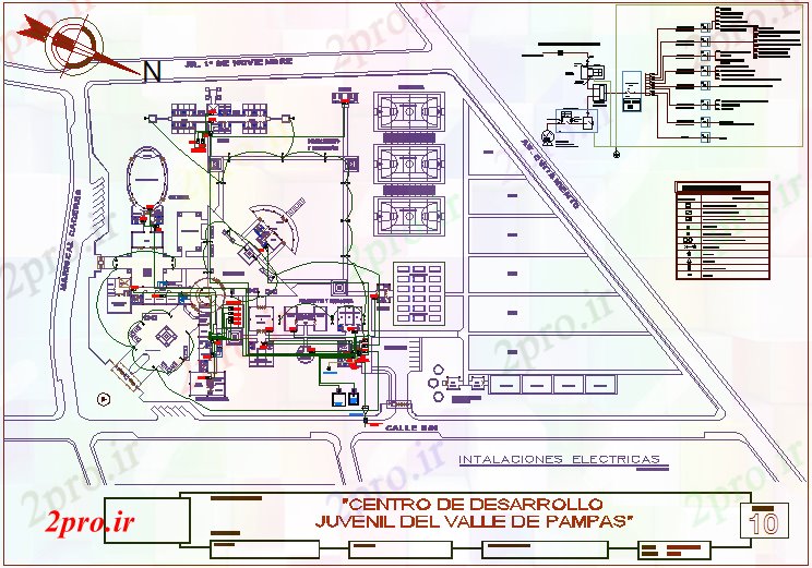 دانلود نقشه معماری  نصب و راه اندازی برق توسعه جوانان مرکز (کد70975)