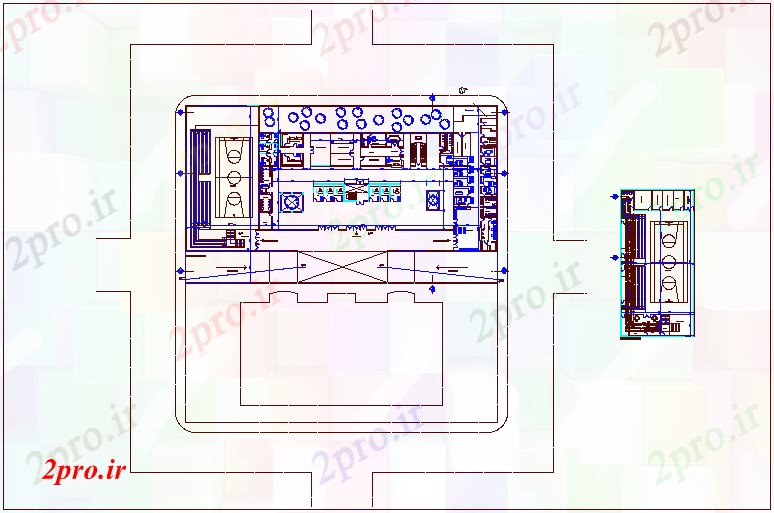 دانلود نقشه بیمارستان -  درمانگاه -  کلینیک مرکز اجتماعی دفتر مشارکت  (کد71011)