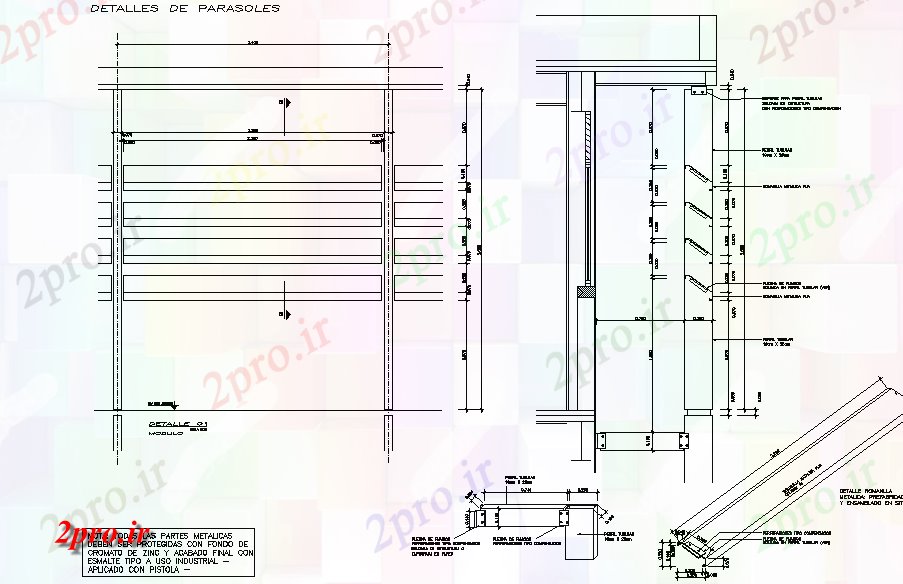 دانلود نقشه جزئیات ساخت و ساز طرحی بخش دیوار ها و بخش جزئیات (کد71023)