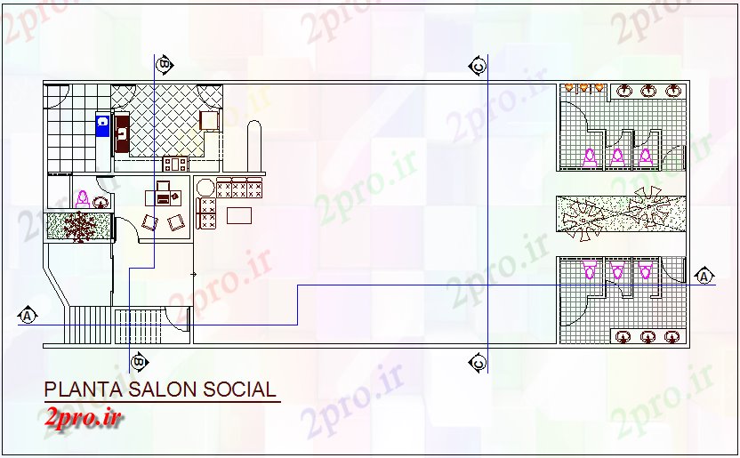 دانلود نقشه مسکونی ، ویلایی ، آپارتمان اجتماعی زندگی معماری 10 در 25 متر (کد71039)