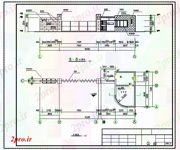 دانلود نقشه معماری طرحی برق و نمای طراحی (کد71048)