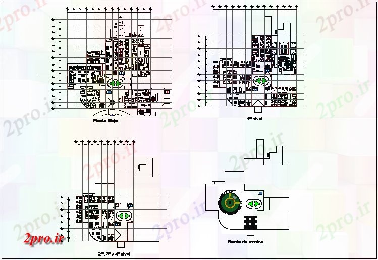 دانلود نقشه بیمارستان -  درمانگاه -  کلینیک طرحی طبقه از بیمارستان کودکان (کد71264)