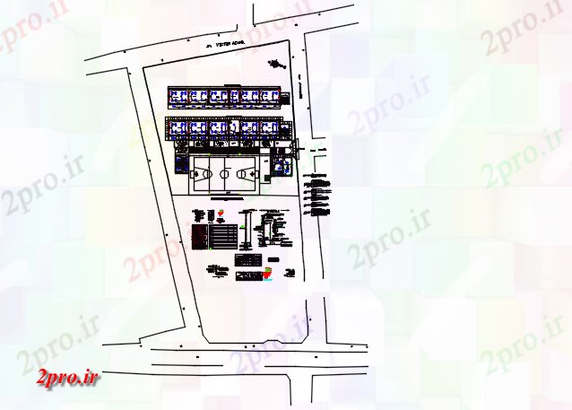 دانلود نقشه ساختمان اداری - تجاری - صنعتی طرحی بندی کار تجاری طرحی جزئیات 37 در 50 متر (کد71340)