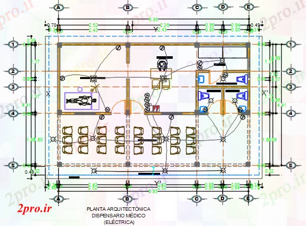 دانلود نقشه معماری برنامه کاری برق جزئیات (کد71375)