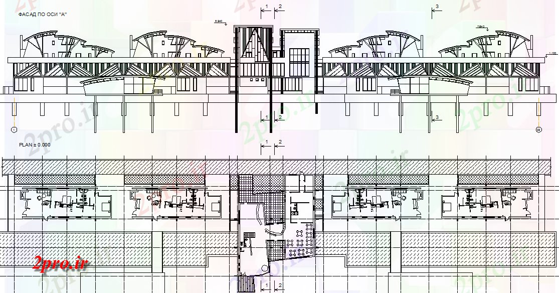 دانلود نقشه خانه های کوچک ، نگهبانی ، سازمانی - مدرن مفهوم معماری نما ویلا 26 در 134 متر (کد71501)