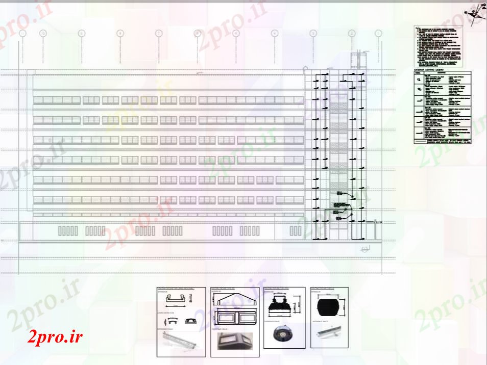 دانلود نقشه هتل - رستوران - اقامتگاه  ساخت نما و خارجی منجر طرحی جزئیات روشنایی (کد71509)