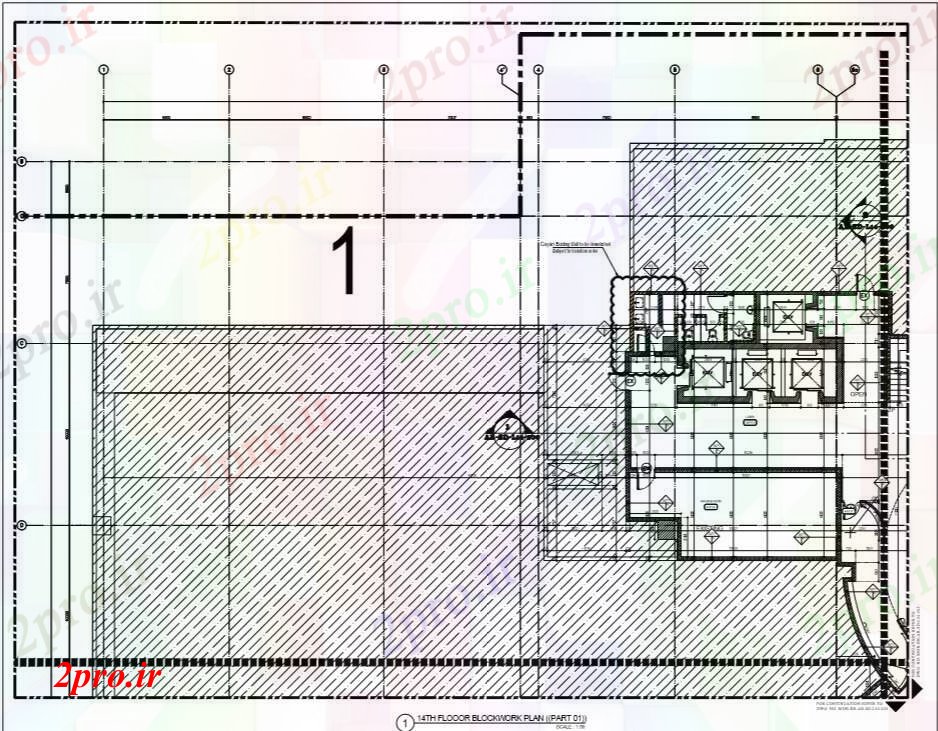 دانلود نقشه ساختمان اداری - تجاری - صنعتی طرحی ساختمان طبقه با تمام جزئیات (کد71513)