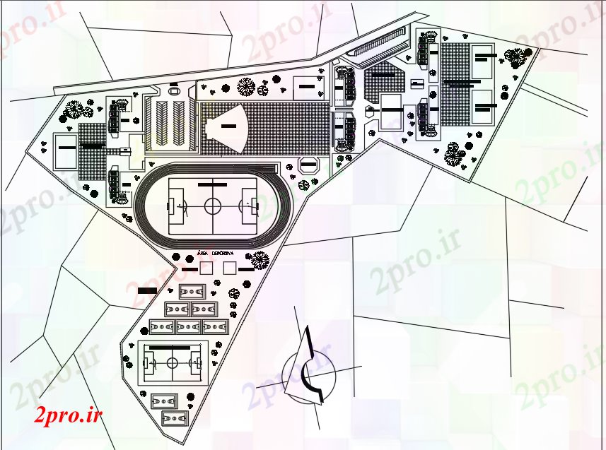 دانلود نقشه ساختمان اداری - تجاری - صنعتی مرکز کسب و کار جزئیات 23 در 40 متر (کد71565)