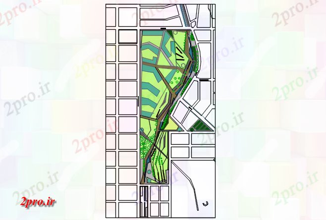 دانلود نقشه پارک - باغ    عمومی محوطه سازی طراحی جزئیات (کد71568)