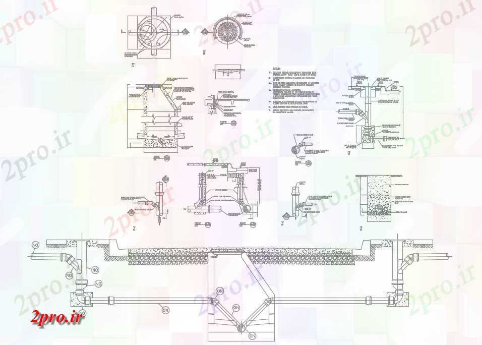 دانلود نقشه جزئیات معماری جزئیات نمونه بهداشت (کد71621)