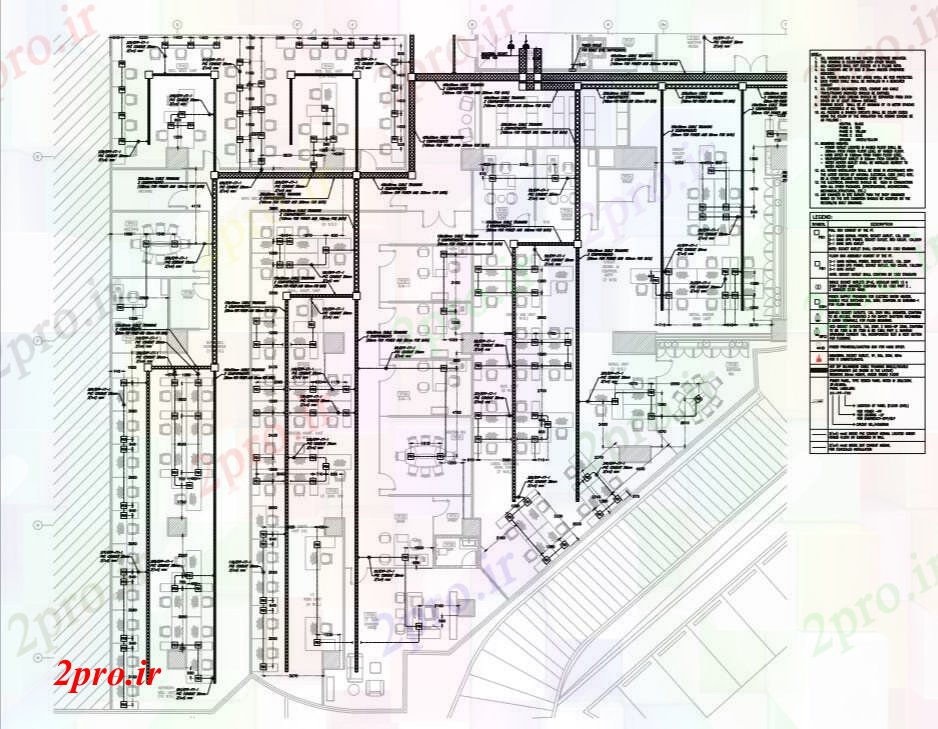 دانلود نقشه طراحی داخلی ساختمان شرکت، قدرت طرحی با تمام جزئیات و شرح (کد71673)