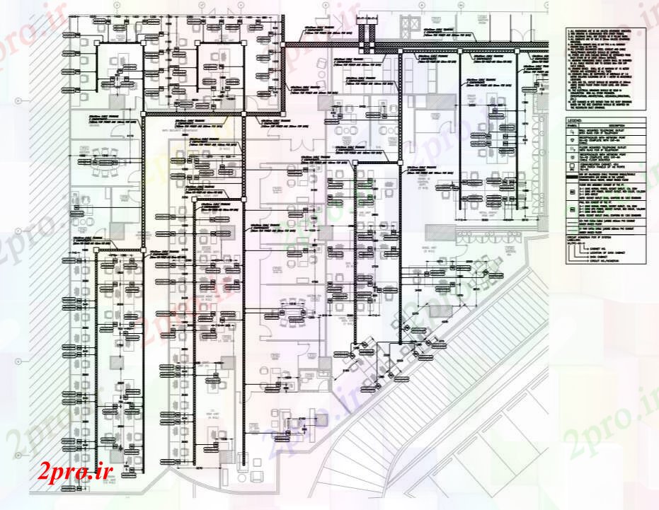 دانلود نقشه جزئیات ساخت و ساز ساختمان اداری تجاری طرحی جزئیات   (کد71676)