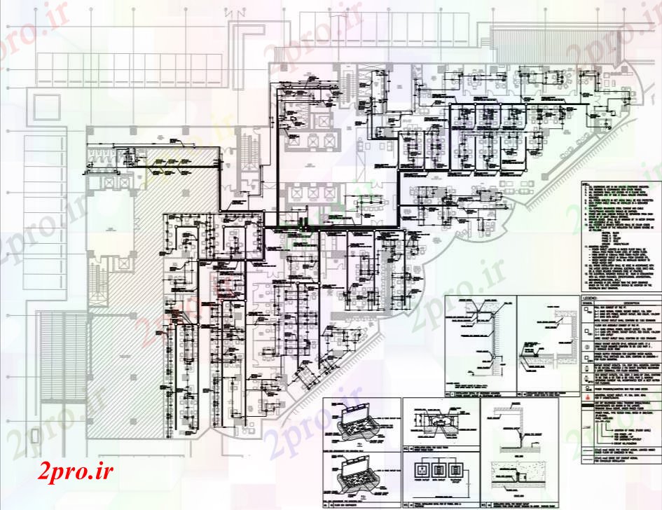 دانلود نقشه جزئیات داخلی تجاری جزئیات طرحی ساختمان با طرحی قدرت طبیعی  (کد71678)