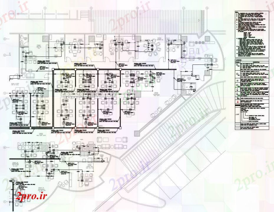 دانلود نقشه جزئیات معماری به دفتر شرکت جزئیات طرحی ساختمان (کد71681)