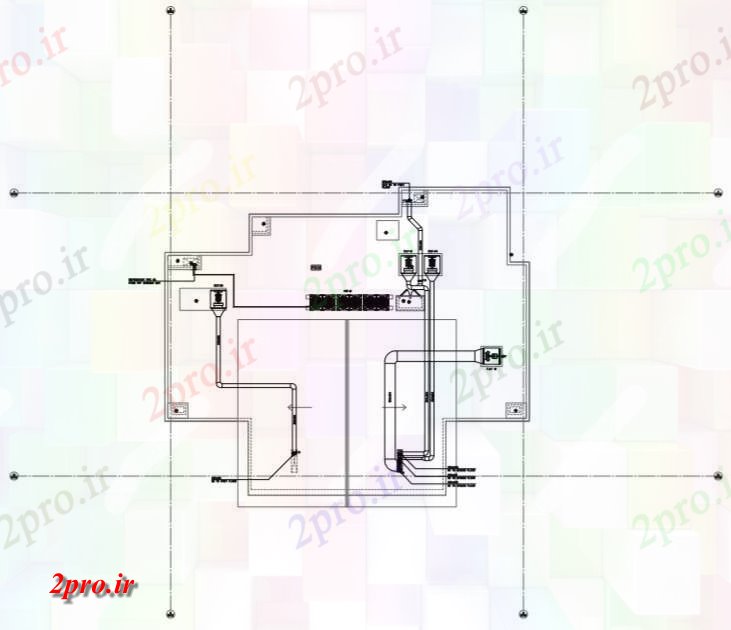 دانلود نقشه جزئیات ساخت و ساز طرحی طبقه سقف جزئیات کار HVAC (کد71704)