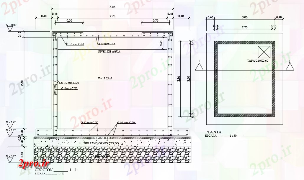 دانلود نقشه جزئیات معماری تانک (کد71756)