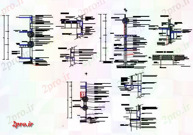 دانلود نقشه پلان مقطعی ساختار بخش جزئیات   ، (کد71778)