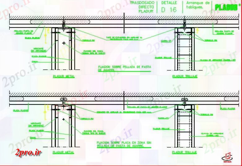 دانلود نقشه طراحی سقف کاذب داخلی جزئیات طراحی (کد71781)