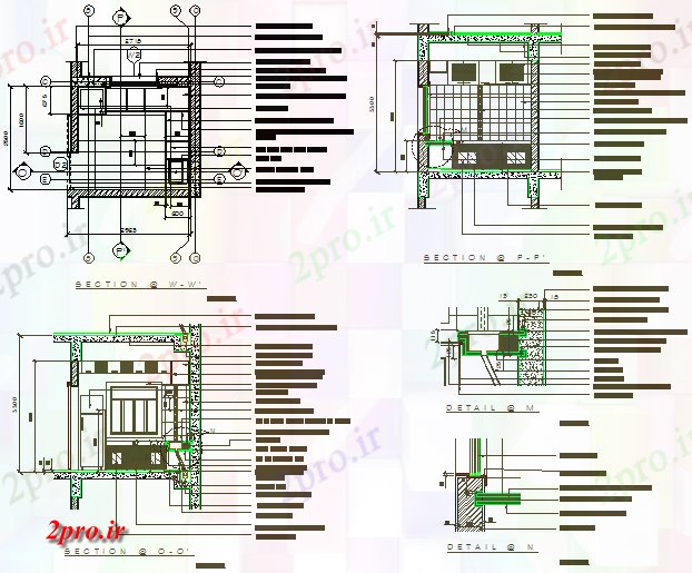 دانلود نقشه آشپزخانه کار جزئیات آشپزخانه (کد71824)