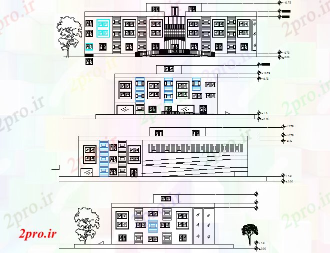 دانلود نقشه بیمارستان -  درمانگاه -  کلینیک نما از بیمارستان جزئیات (کد71844)