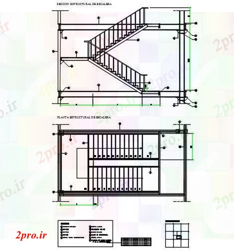 دانلود نقشه جزئیات ساخت و ساز جزئیات طراحی از راه پله، (کد71862)