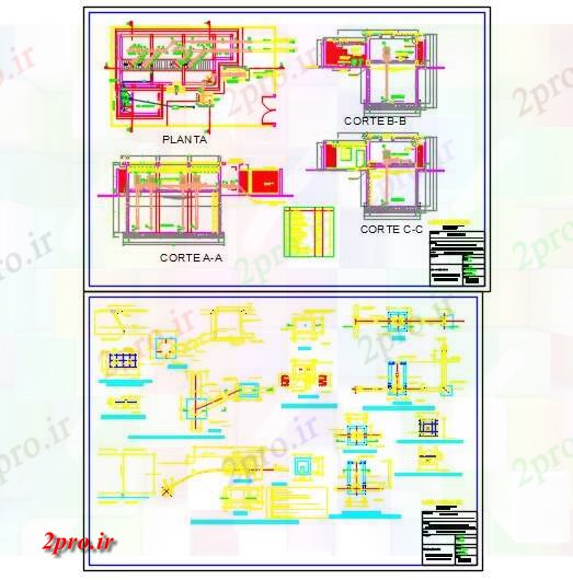 دانلود نقشه جزئیات ساخت و ساز TheSewer سیستم عرضه و جزئیات آب سوسری (کد71902)