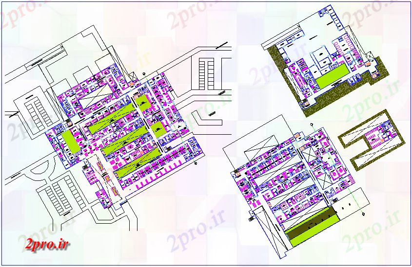 دانلود نقشه بیمارستان -  درمانگاه -  کلینیک طرحی طبقه از مرسدس بیمارستان (کد71915)
