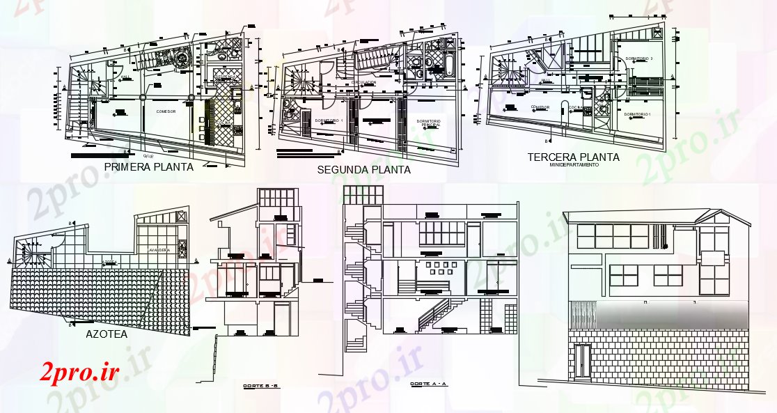 دانلود نقشه مسکونی ، ویلایی ، آپارتمان خانه طراحی مبلمان طراحی 8 در 12 متر (کد71952)