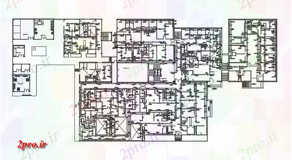 دانلود نقشه بیمارستان -  درمانگاه -  کلینیک طرحی عمومی بیمارستان طبقه (کد71984)